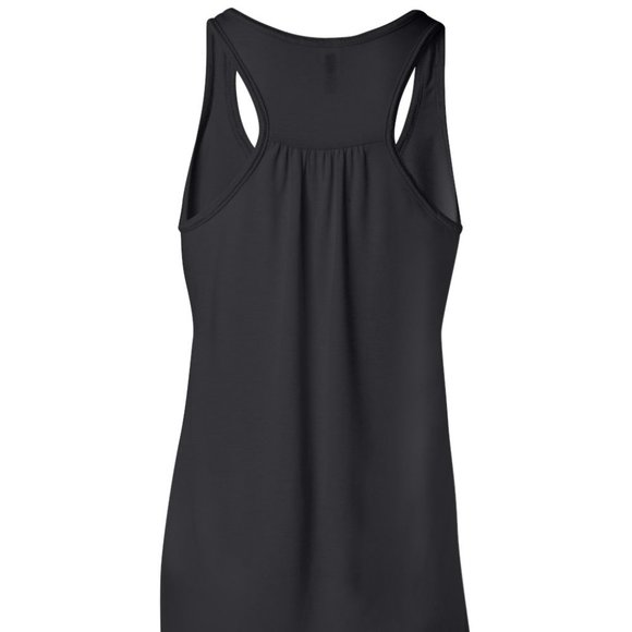 Shhhh No One Cares Flowy Racerback Tank Top - Picture 2 of 2